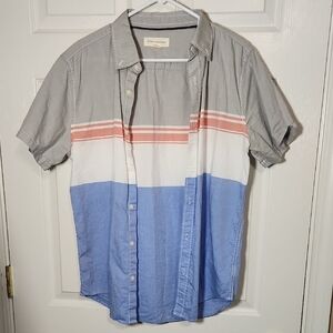 Aeropostale Gray and Blue Casual Button Down Shirt